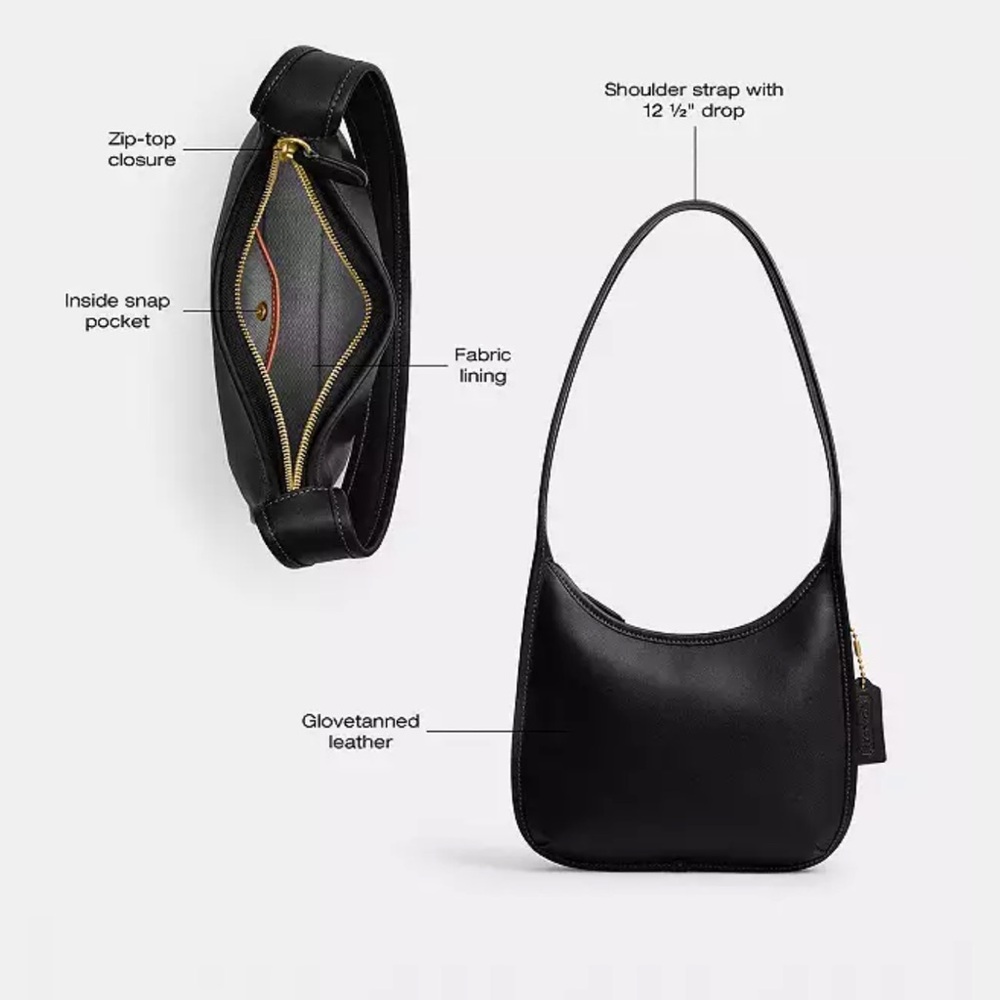 Coach Curve Zip Bag – Brown - Picture 8 of 8